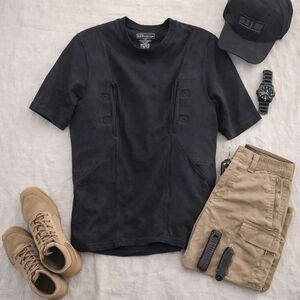5.11 Tactical Black S Sleeve Conceal Carry Holster Shirt. Stretchy. Mens XL